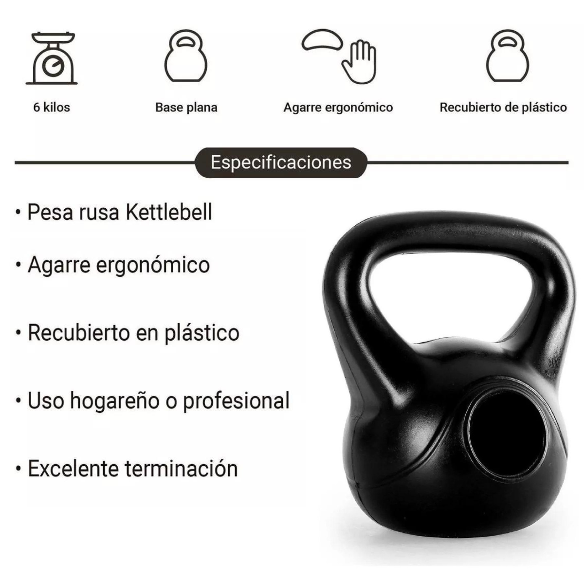 Pesa Rusa de 18 Kg Fitness Crossfit