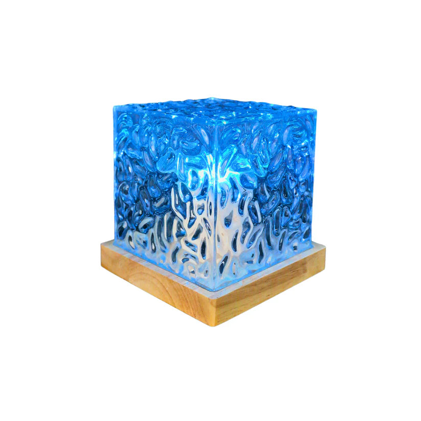 Lámpara Led RGB Cubo Patrón De Agua