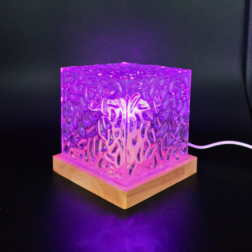 Lámpara Led RGB Cubo Patrón De Agua