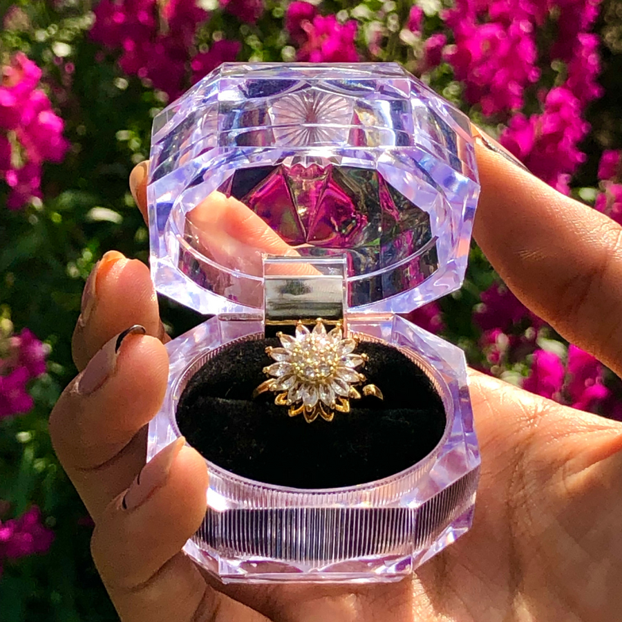 Anillo Girasol Giratorio 🌻